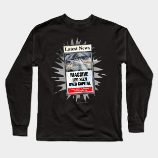 Massive UFO Over Capital Long Sleeve T-Shirt